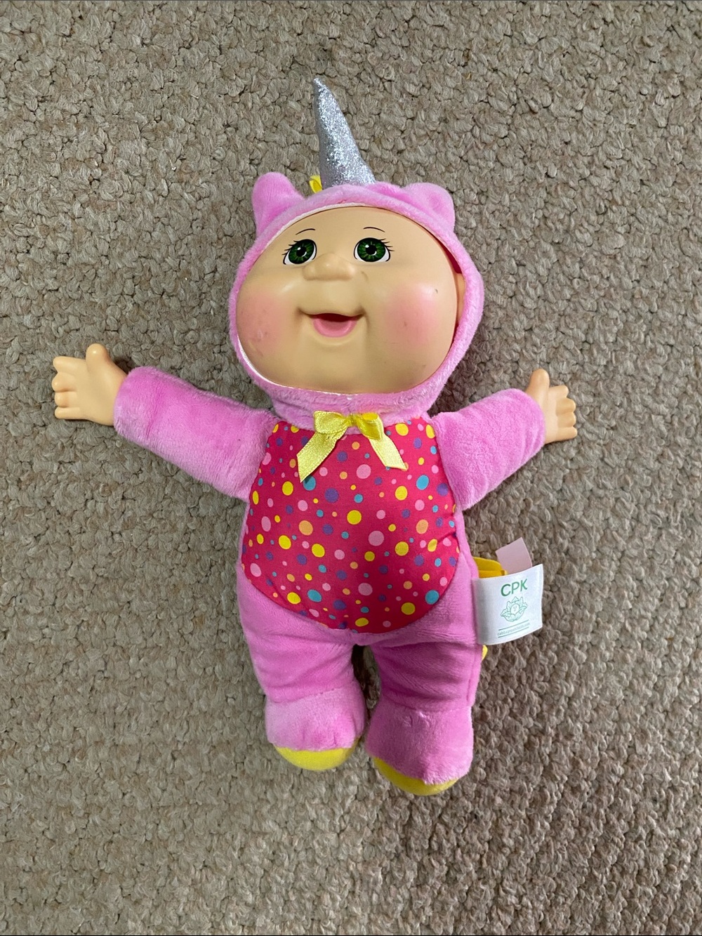 Cabbage patch kids cutie helper fantasy charleigh pink unicorn doll plush